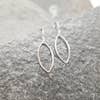 Silver Marquise Earrings