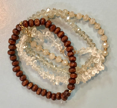 Wood Glitz Bracelet