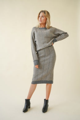 Chevron Charcoal Sweater