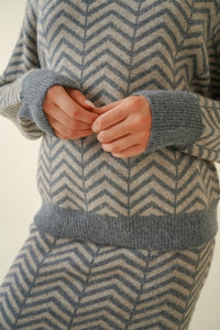 Chevron Charcoal Sweater