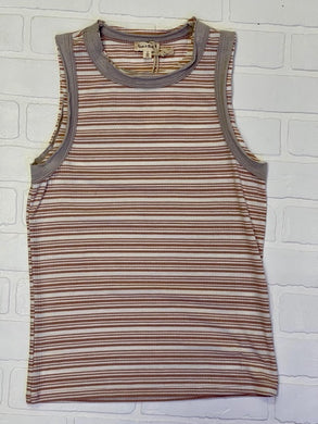 Blush/Silver Stripe Tank