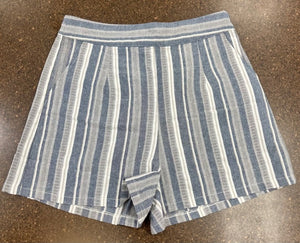 Denim Blue Multi Stripe Shorts