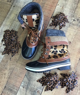 Leopard Snow Boots