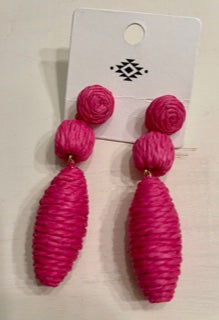 KP 3 Drop Fuchsia Earrings