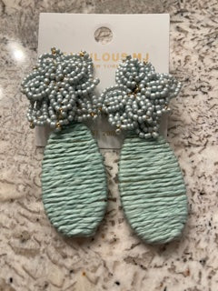 KP Mint Flower Earrings