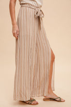Front Slit Wide Pants-Taupe