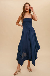 Navy Asymmetric Dress