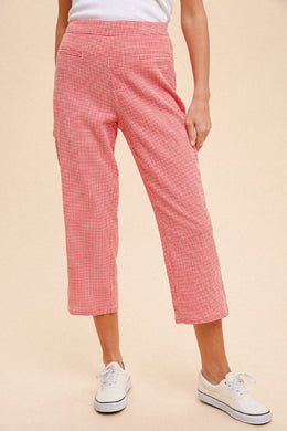 Fit & Flare Red Gingham Pants