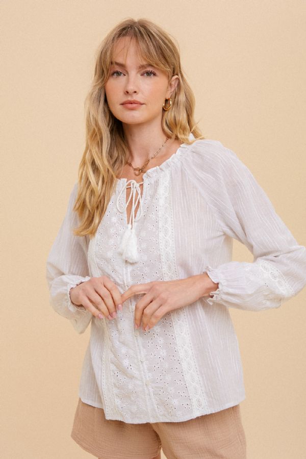 Eyelet Boho Blouse