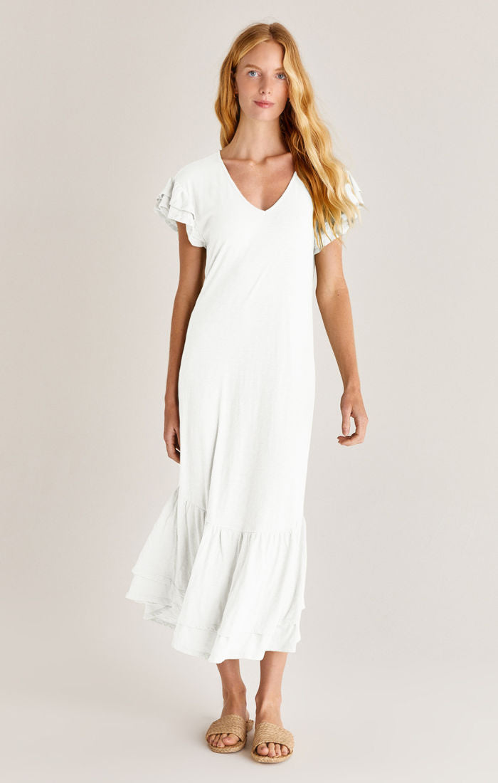 Zella White Midi Dress