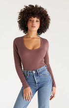 SIRENA RIB LONG SLEEVE TEE-Espresso