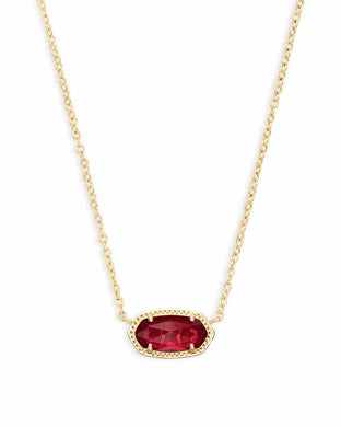 Elisa Pendant Necklace in Berry