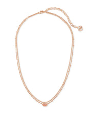 Emilie Rose Gold Multi Strand Necklace in RG Sand Drusy