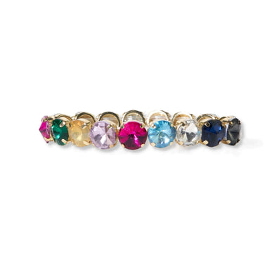 Elenor Mixed Round Stretch Bracelet Rainbow