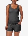 Lounge Scoop Neck Tank-Charcoal Heather